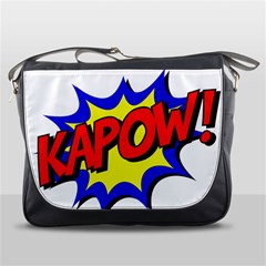 Kapow-comic-comic-book-fight Messenger Bag by 99art