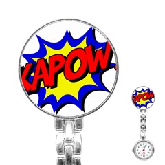 Kapow-comic-comic-book-fight Stainless Steel Nurses Watch by 99art