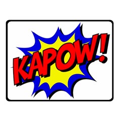 Kapow-comic-comic-book-fight Two Sides Fleece Blanket (small) by 99art