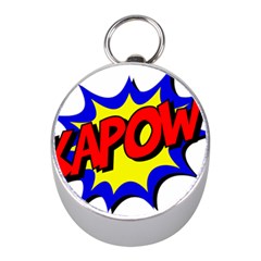 Kapow-comic-comic-book-fight Mini Silver Compasses by 99art