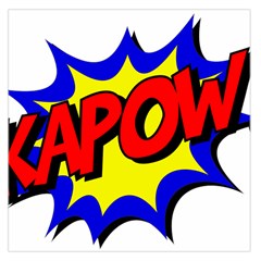 Kapow-comic-comic-book-fight Square Satin Scarf (36  X 36 ) by 99art