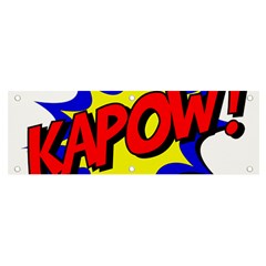 Kapow-comic-comic-book-fight Banner And Sign 6  X 2  by 99art