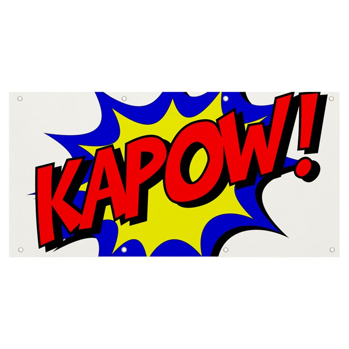 Kapow-comic-comic-book-fight Banner and Sign 8  x 4 