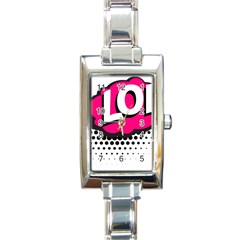 Lol-acronym-laugh-out-loud-laughing Rectangle Italian Charm Watch