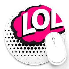 Lol-acronym-laugh-out-loud-laughing Round Mousepad