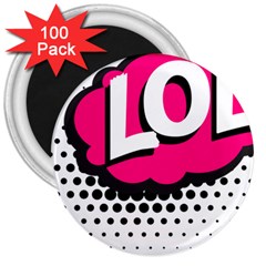 Lol-acronym-laugh-out-loud-laughing 3  Magnets (100 pack)