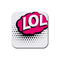 Lol-acronym-laugh-out-loud-laughing Rubber Coaster (Square)