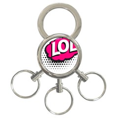 Lol-acronym-laugh-out-loud-laughing 3-Ring Key Chain