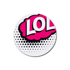 Lol-acronym-laugh-out-loud-laughing Rubber Coaster (Round)