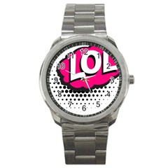 Lol-acronym-laugh-out-loud-laughing Sport Metal Watch