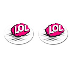 Lol-acronym-laugh-out-loud-laughing Cufflinks (oval) by 99art