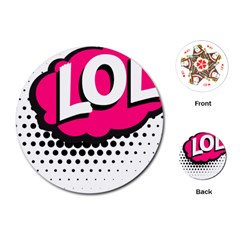 Lol-acronym-laugh-out-loud-laughing Playing Cards Single Design (Round)