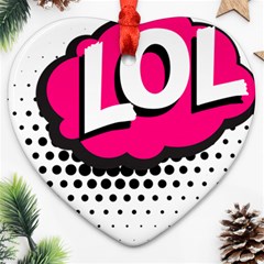 Lol-acronym-laugh-out-loud-laughing Heart Ornament (two Sides) by 99art