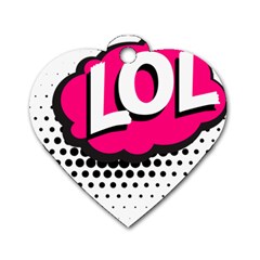 Lol-acronym-laugh-out-loud-laughing Dog Tag Heart (Two Sides)