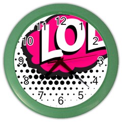 Lol-acronym-laugh-out-loud-laughing Color Wall Clock