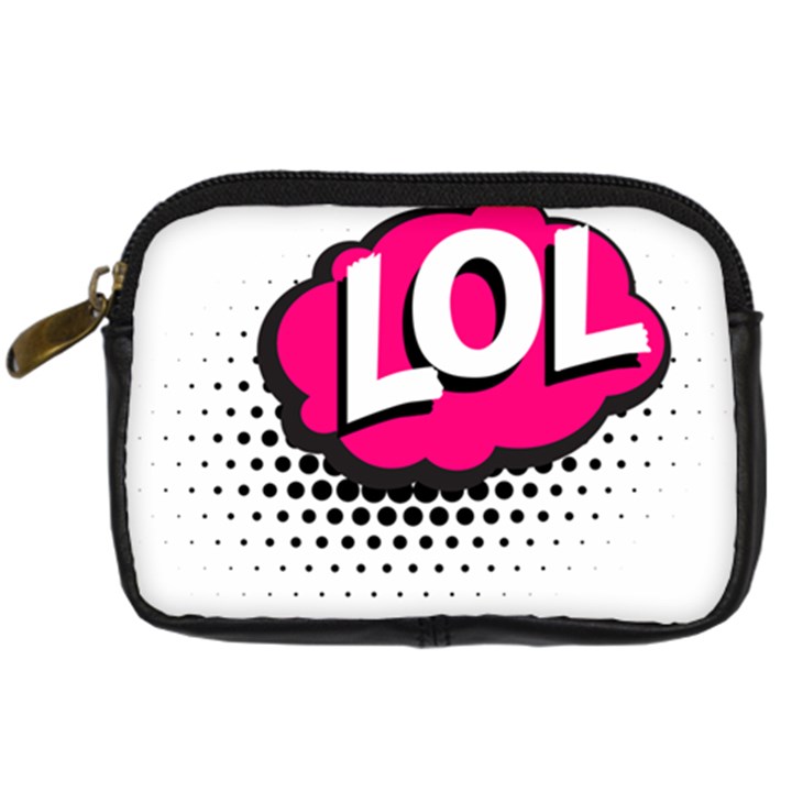 Lol-acronym-laugh-out-loud-laughing Digital Camera Leather Case