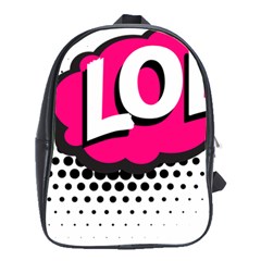 Lol-acronym-laugh-out-loud-laughing School Bag (Large)