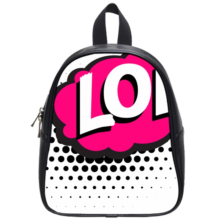 Lol-acronym-laugh-out-loud-laughing School Bag (Small)