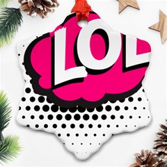 Lol-acronym-laugh-out-loud-laughing Snowflake Ornament (Two Sides)