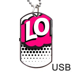 Lol-acronym-laugh-out-loud-laughing Dog Tag USB Flash (Two Sides)