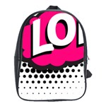 Lol-acronym-laugh-out-loud-laughing School Bag (XL) Front