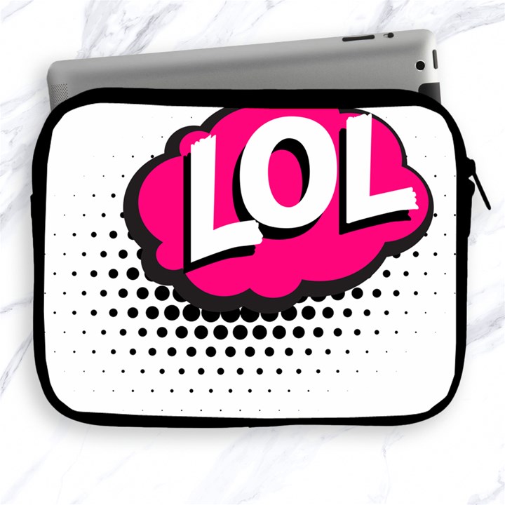 Lol-acronym-laugh-out-loud-laughing Apple iPad 2/3/4 Zipper Cases