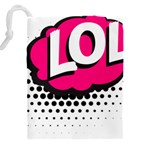 Lol-acronym-laugh-out-loud-laughing Drawstring Pouch (4XL) Back