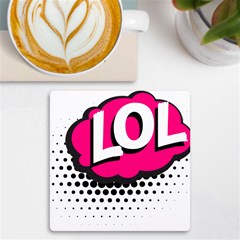 Lol-acronym-laugh-out-loud-laughing Uv Print Square Tile Coaster  by 99art