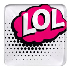 Lol-acronym-laugh-out-loud-laughing Square Glass Fridge Magnet (4 pack)