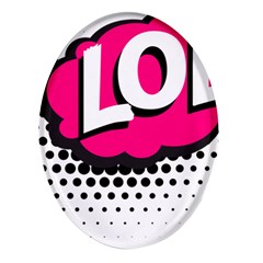 Lol-acronym-laugh-out-loud-laughing Oval Glass Fridge Magnet (4 pack)