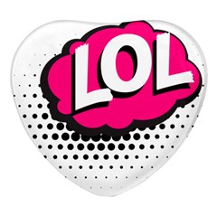 Lol-acronym-laugh-out-loud-laughing Heart Glass Fridge Magnet (4 pack)