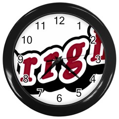 Comic-text-frustration-bother Wall Clock (black) by 99art