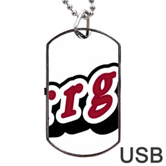 Comic-text-frustration-bother Dog Tag Usb Flash (two Sides) by 99art