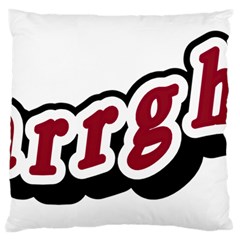 Comic-text-frustration-bother Large Premium Plush Fleece Cushion Case (one Side) by 99art