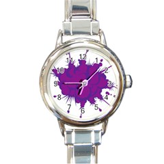 Explosion-firecracker-pyrotechnics Round Italian Charm Watch by 99art