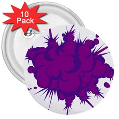 Explosion-firecracker-pyrotechnics 3  Buttons (10 Pack)  by 99art