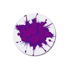 Explosion-firecracker-pyrotechnics Rubber Coaster (round) by 99art