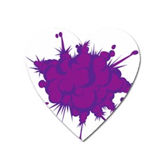 Explosion-firecracker-pyrotechnics Heart Magnet by 99art