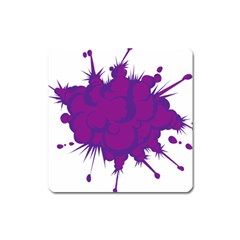 Explosion-firecracker-pyrotechnics Square Magnet by 99art