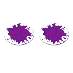 Explosion-firecracker-pyrotechnics Cufflinks (oval) by 99art