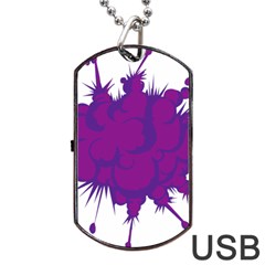 Explosion-firecracker-pyrotechnics Dog Tag Usb Flash (one Side) by 99art