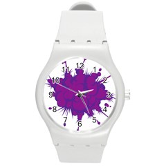 Explosion-firecracker-pyrotechnics Round Plastic Sport Watch (m) by 99art