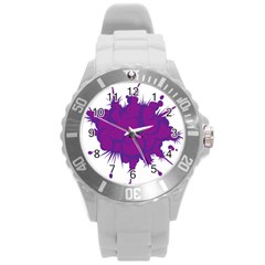 Explosion-firecracker-pyrotechnics Round Plastic Sport Watch (l) by 99art