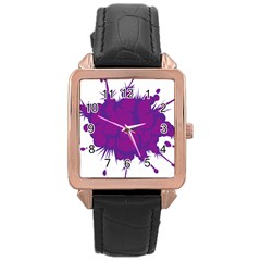 Explosion-firecracker-pyrotechnics Rose Gold Leather Watch  by 99art