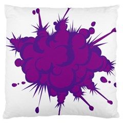 Explosion-firecracker-pyrotechnics Large Premium Plush Fleece Cushion Case (one Side) by 99art