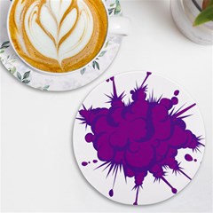 Explosion-firecracker-pyrotechnics Uv Print Round Tile Coaster by 99art