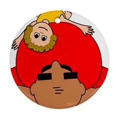 Comic-characters-grandfather Ornament (round)