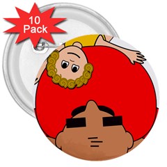 Comic-characters-grandfather 3  Buttons (10 Pack)  by 99art