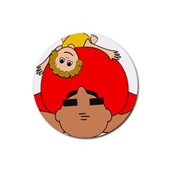 Comic-characters-grandfather Rubber Coaster (round)