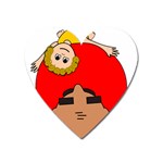 Comic-characters-grandfather Heart Magnet Front